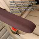 2 x 2 Pcs Armrest Covers for Cars, Cloth Fabric Armrest Protectors Replacement Car Front Seat Arm Rest Covers, Universal Car Interior Accessories (Brown)