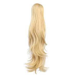 Ponytail Extensions, Blonde Ponytails Extension 22" Synthetic Claw Clip in Pony Tail Hair Extention Halloween Fluffy Hairpiece for Women Daily Use