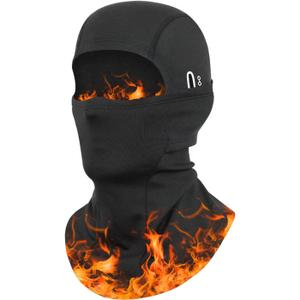 Cold Weather Balaclava Ski Mask for Men Windproof Thermal Winter Scarf Mask Women Neck Warmer Hood for Cycling (Black)