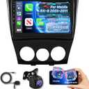 [2+64G] NHOPEEW Car Radio for Mazda RX8 RX-8 RX 8 2003-2011 with Wireless Carplay and Android Auto - 9 Inch Touchscreen Android Car Stereo - DSP/GPS Navi/WiFi/SWC/Bluetooth + AHD Backup Camera