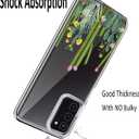 Unov Case Compatible with Galaxy A03s 4G LTE Clear with Cactus Flavors Girly Design Soft TPU Shock Absorption Slim Embossed Pattern Protective Back Cover