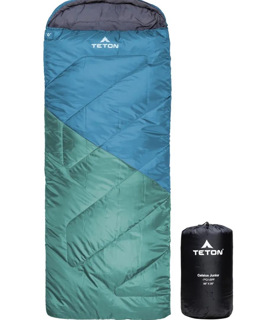Teton Junior, 20 Degree and 0 Degree Sleeping Bags. Finally, Sleeping Bag for Boys, Girls, All Kids, Warm and Comfortable, for All Camping Weather and Built to Last