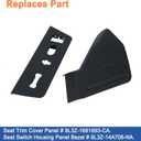 Front Left Driver Seat Trim Cover Panel & Seat Switch Housing Panel Bezel(2PCS). Fit for Ford F-150 2009-2014. Replaces Part #9L3Z-1661693-CA,9L3Z-14A706-NA(Black).