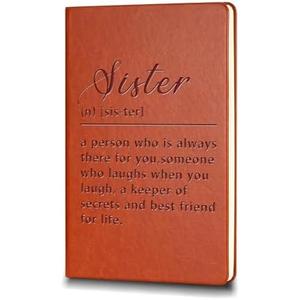 JOHSBYD Sister Gifts Leather Notebook From Sister Women Friends Sister to Sister Journal Notebook Birthday Christmas Gifts for Sisters Soul Sister (sister) Set of 2