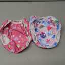 ALVABABY Swim Diapers 2pcs Baby & Toddler Snap One Size Reusable Adjustable Swim Diapers for Swim Classes SW09-10 (Small, 01 Fish & Sailboat)