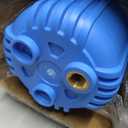 20" x 4.5" Whole House Water Filter Housing with Bottom Drain Port - 1" NPT Brass Ports, BPA-Free Blue Sump, Double O-Ring Leak-Proof - Fits All Standard 20x4.5 Filters