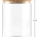 YUNCANG Glass Storage Jars,2 PACK -108oz/3200ml Clear Glass Food Storage Containers with Airtight Bamboo Lid Stackable Kitchen Canisters for Candy,Cookie,Rice,Sugar,Flour,Pasta,Nuts and Spice Jars