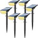 Solar Spot Lights Outdoor, Solar Lights Outdoor Waterproof IP65, 3 Brightness Modes Dusk to Dawn Landscape Spotlights for Yard Garden Pathway Tree Decoration, Warm White, 6 Pack