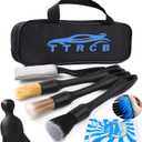 7PCS Car Detailing Brush Set, Ultra Soft Boars Hair Car Interior Detailing Brushes, Car Interior Detailing Kit, Car Cleaning Gel Supplies Kit, Car Dust Brush, Car Accessories for Truck, Suv, Interior