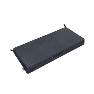 Pcinfuns Outdoor Bench Cushions,59 x 18 x 3 Inch Patio Furniture Water-Resistant Chair Cushion,Loveseat Garden Sofa Settee Couch Swing Pads with Handle and Adjustable Straps, Black Grey