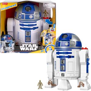 Fisher-Price Imaginext Star Wars Toy R2-D2 (17.5 in Tall) with Lights Sounds & C-3P0 Metal Character Key for Kids Ages 3+ Years