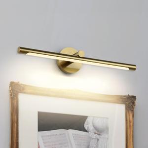 JUSHENG LED Picture Light for Paintings Gold Hard-Wired Connection Gallery Lighting Fixtures Dimmable Modern LED Picture Lights Artwork Display Lighting 24.21'' Inch 12W 3000K Warm White (24.21" Inch 3000K dimmable, Hard-wired Brass)