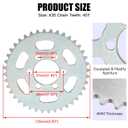 Mini Bike Rear 35 Sprocket 40T Compatible with Coleman CT100U CC100X Trail 100 CK100 Baja DB30 TaoTao GK80 Monster Moto 80cc Motovox MBX10 MBX11 Predator 97cc Mini Bike Go Kart Parts