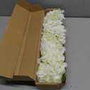 Kimura's Cabin 6pcs White Hydrangea Artificial Flowers Silk Fake Hydrangeas Faux Hydrangea Flowers with Stems for Wedding Bouquets Arrangement Home Table Centerpieces Baby Shower Party Decoration
