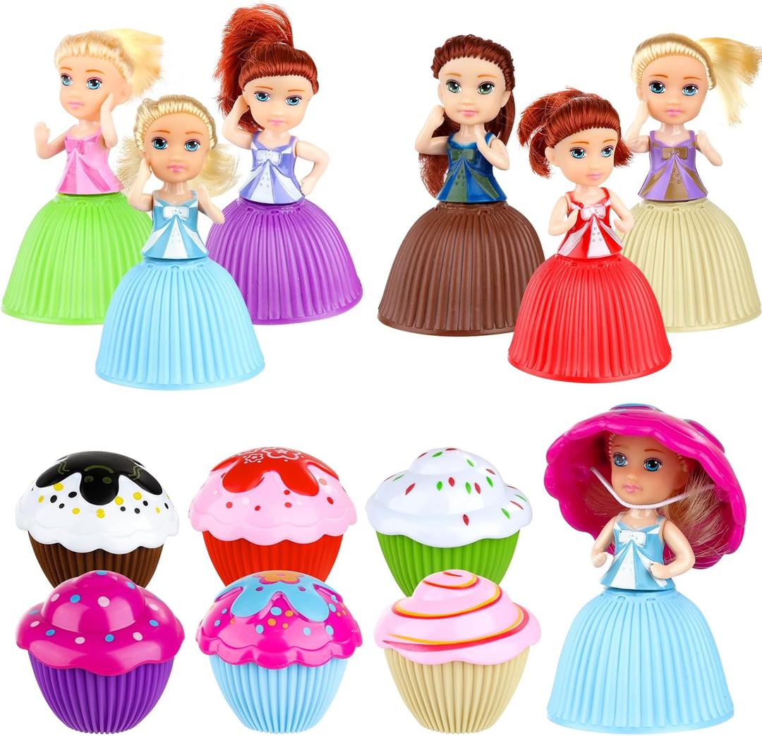 Beautiful Cake Doll Toy Surprise Cupcake Princess Doll Toys for Children Kid Transformed Scented Girls Funny Game Gift (6PCS)