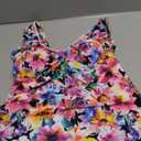 Aleumdr Womens Tankini Bathing Suit Modest Two Piece Swimsuit Ruffle V Neck Swim Tank Top with High Waisted Bottom, M