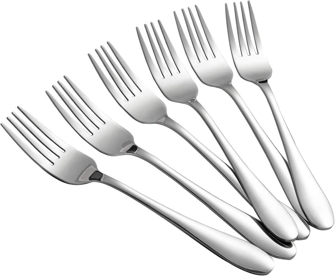 Aebeky 12-Piece Stainless Steel Dessert Forks, Salad Forks Set, 6.7-Inch