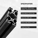 2Pack 4080 T Slot Aluminum Extrusion 800mm Black Extruded Aluminum Profile 40x80 T-Slotted Framing European Standard Anodized Linear Rail for 3D Printer Accessories Parts
