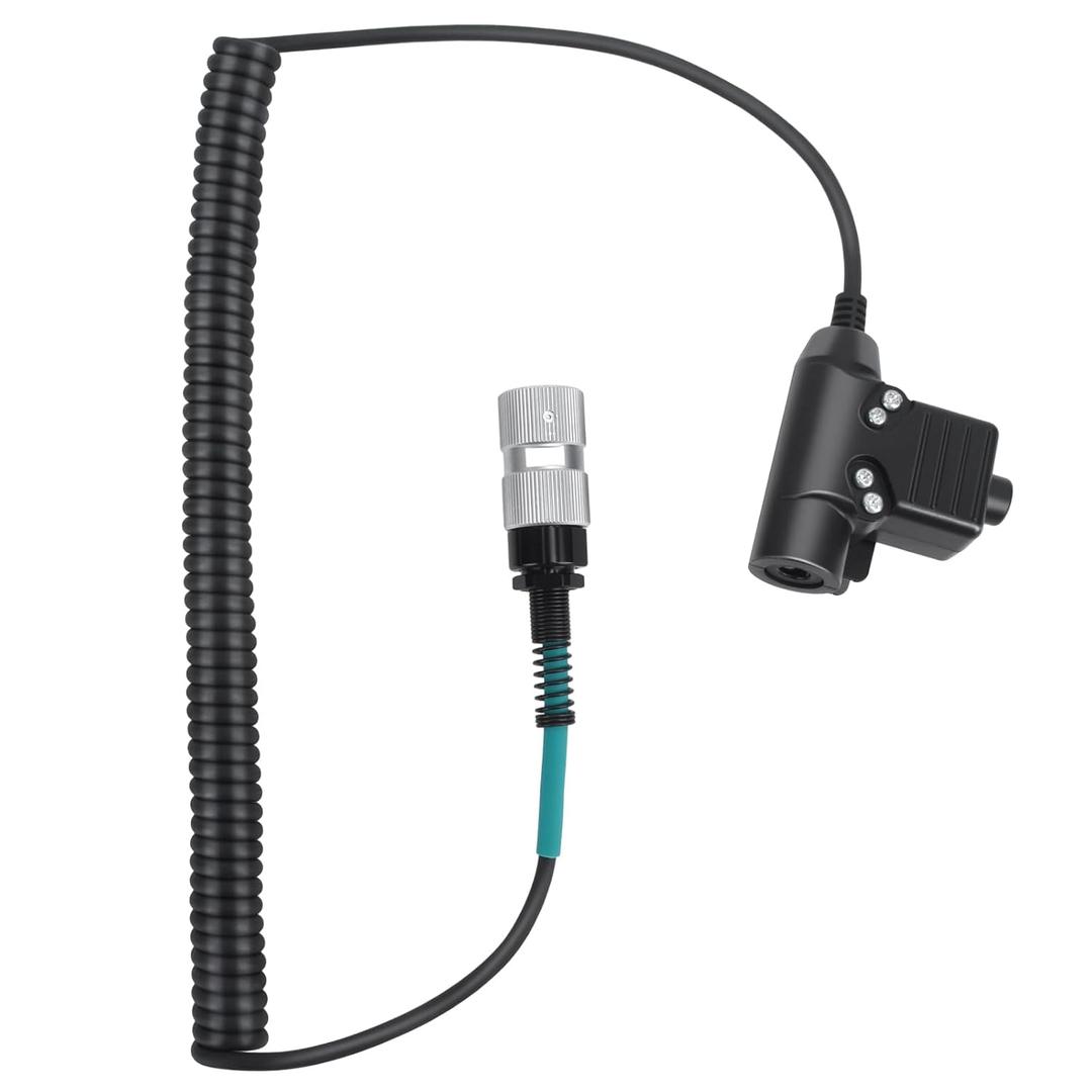 Renastar Military U94 PTT Adapter for Two Way Radio PRC 152, TP120 6 Pin Push-To-Talk Switch for Baofeng Harris Falcon 3 iii an/prc-152a PRC-148 PRC-152 PRC-163 Walkie Talkie