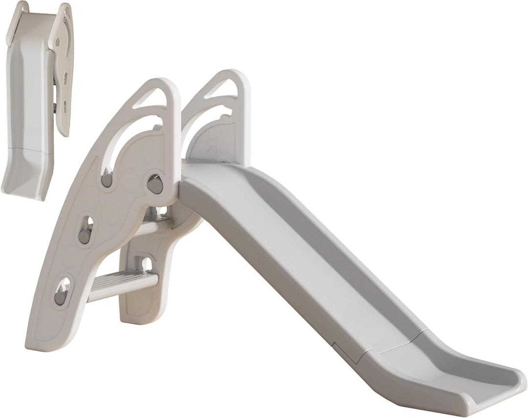 Toddler Slide Large Play Climber Slide PlaySet with Extra Long Slipping Slope Indoor Slide Kids Slide Toddler Playground Toddler Slide Outdoor Toys for Toddlers (White)