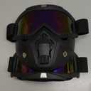 2 Pack Airsoft Mask Full Face, Paintball Mask,Motorcycle MaskTactical Full Face Mask Ski Mask Goggles Detachable (Colorful)