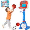 Toddler Basketball Hoop,Swimming Pool Basketball Hoop, Adjustable Mini Kids Basketball & Soccer Goal with4Balls & Ball Pumps for Indoor, Outdoor, Pool, Sports, Birthday Gifts for Children
