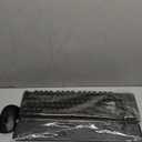 Wireless Keyboard and Mouse Backlit - Typewriter Keyboard with Magnetic Wrist Rest, Retro Round Keycaps, Light Up Letters, 2.4GHz Cordless Combo for Mac, Windows, PC, Laptop, Trueque [Upgraded] (Black)