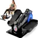Lifepro Portable Under Desk Elliptical Exercise Machine - Motorized Pedal Exerciser for Home Workouts, Muscle Toning, Energy Boost - Mini Foot & Leg Exerciser with Fitness App,FlexStride Regular, Black 