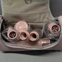 MESCOMB Dual Voltage Hot Air Styler Wrap - 5 in 1 Hair Dryer Brush with Fast Drying Blow Dryer, Styling, Straightening & Volumizing with Travel Bag (100V240V) Gift for Women (Pink)