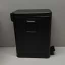 Small Trash Can with Lid Soft Close-10L/2.6 Gal Stainless Steel Outdoor Dog Poop Garbage Can-Metal Waste Bins with Pedal for Bathroom Bedroom Office-Black