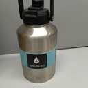 BJPKPK One Gallon(128 oz) Insulated Water Bottle, Dishwasher Safe Stainless Steel Jug, BPA Free Jug with Ergonomic Handle & Anti-slip Bottom, Large Water Bottle,Stainless Steel