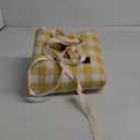 Picnic Blanket, 80''x80'' Waterproof Outdoor Blankets, Picnic Mat Washable for Beach, Picnic Blankets for Camping on Grass with Shoulder Strap - Yellow & White