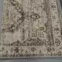 Washable 2x3 Entrance Area Rugs: Indoor Non-Slip Bathroom Mat Soft Stain Resistant Table Runners for Kitchen Laundry Dining Room Vintage Carpet for Entryway Foyer (Beige,2x3)