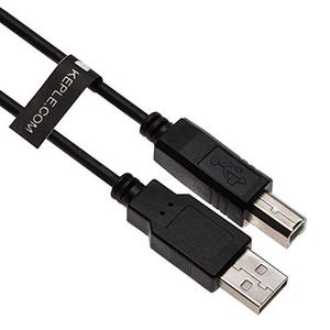 Keple 10ft USB B Cable for DJ Midi Controllers, Keyboards, Samplers, Effect Pads, Syntesizers Numark, Pioneer, Native Instruments, Traktor, Akai to Dell HP (9.9ft)