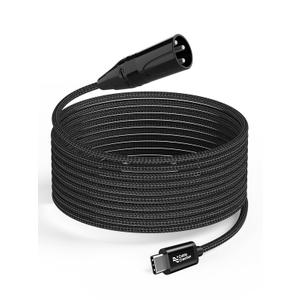CableCreation USB C to XLR 10ft, Type C to XLR Male Audio Output Braided Stereo Cable for Amplifier, Speaker, Mixer Console,Work with Cellphone/Laptop/Tablet,Windows Macos iOS Android Linux