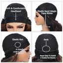 Long Wavy Headband Wig for Women Black Wigs with Brown Blonde Highlight 200% Denisty Headband Wigs Put On and Go Glueless Wig Long Synthetic Wig for Women Party Daliy Use