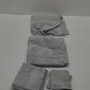 Belizzi Home Ultra Soft 6 Pack Cotton Towel Set, Contains 2 Bath Towels 28x55 inch, 2 Hand Towels 16x24 inch & 2 Wash Coths 12x12 inch, Ideal for Everyday use, Compact & Lightweight - Light Grey