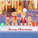 Spinosaurus 10 FT Christmas Inflatable Outdoor Decoration,Blow Up Gingerbread Man Family Hand in Hand Adorable Inflatable Christmas Decor with LEDs for Xmas Yard,Garden Decor