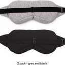Sleep Mask-Eye Mask for Sleeping, Sleeping Mask Blocking Out Light Perfectly for Women and Men, Soft and Comfortable Blindfold for Travelling, with Pouch (Black+Gray)