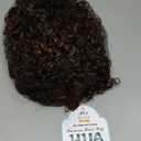 HUA Kinky Curly Short Wigs for Black Women Human Hair Chocolate Brown Mix Medium Auburn Curly Human Hair Wigs for Black Women Glueless 4/30 Color Short Wigs for Women