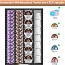 ECOLOVI Nespresso Pods Holder, K Cup Holder, Coffee Pod Holder Organizer Compatible with Nespresso Vertuo Capsules, Holds 60 Small or 40 Large Pods, Black