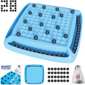 Magnet Game, Board Game for Kids 8-12, Magnetic Games for Kids and Adults Family Game Night, Gift for Kids, Teen, Adult, 2-4 Players (Blue), 10 inches x 10 inches x 0.1 inches