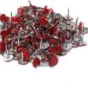 Crapyt Red Thumb Tacks Heart-Shaped 200pcs L13mm/0.51" Push Pin for Bulletin Board,Notice Board/Map Classroom Teacher Decorative Nails