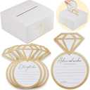 Bridal Shower Games Wedding Advice Cards Wedding Shower Games 50 Guests Advice and Wishes Ring Shaped Gold
