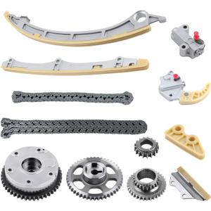 Autoexact 14510R40A01 Engine Timing Chain Kit w/Camshaft Adjuster & VVT Gear, Timing Chain Set Replacement Part Fit for 2008-2015 2.4L Honda Accord Civic Crosstour CR-V Acura TSX ILX