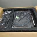 Counter Height Bar Stools Set of 2, 24 Inch Barstools for Kitchen Island Counter, Bonded Leather Kitchen Stools with Thick Saddle Seats & Heavy Duty Metal Base, Easy Assembly, Brown/Black