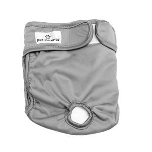 Pet Parents Washable Dog Diapers (2pack) + Extendrs of Durable Doggie Diapers, Premium Dog Diapers Female (Medium, Natural) (Medium (14-20"))