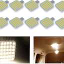 10PCS T10 921 922 912 194 RV Interior LED Light Bulbs, Super Bright LED Bulbs Replacement Lighting 36-SMD 2835 3200K Warm White for 12V RV Camper Trailer Motorhome Boat Dome Car Marine Indoor Light