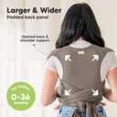 KeaBabies Baby Wrap Carrier Ring Sling - Easy to Wear, Adjustable D-Lite Baby Carrier Newborn to Toddler, Infant Carrying Shirt, Hands Free Bonding, Breathable Fabric Wearing Wrap (Copper Gray)