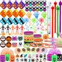 Halloween Party Favors For Kids, 206pcs Halloween Treats Non Candy, Trick Or Treat Toys Assorted, Classroom Prizes Rewards, Assortment Gifts Bulk Toys For Treat Bags Fillers